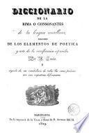 Diccionario de la rima o consonantes de la lengua castellana