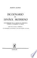 Diccionario del español moderno