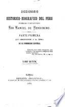 Diccionario historico-biografico del Peru