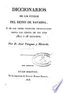 Diccionarios de los Fueros del Reino de Navarra