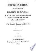 Diccionarios de los fueros del reino de Navarra