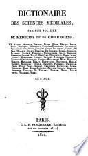 Dictionaire des sciences medicales