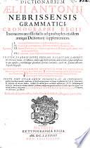 Dictionarium ... Præter Joannis Lopez Serrani ... labores, ex Ciceronis lexicis, et historicis, multa ... addita, index insuper ... in quo opposita, emendataque quotidiani sermonis barbaries, opera M. Joannis Alvarez Sagredo. Accesserunt ... vocabula quæ a M. Fr. Petro Ortiz de Luiando antea ad calcem fuerunt addita, in proprias sedes ... reducta ... Aliaque ... vocabula ... quæ addit ... Guilielmus Ocahasa, hoc  signum demonstrat ... Hac postrema editione omnia recognita, etc. (Diccionario de Romance en Latin.)