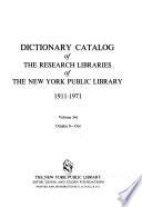 Dictionary Catalog of the Research Libraries of the New York Public Library, 1911-1971