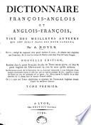 Dictionnaire Anglois-François et François-Anglois