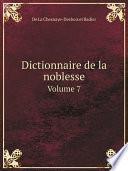 Dictionnaire de la noblesse
