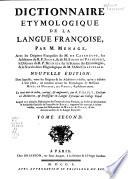 Dictionnaire etymologique de la langue françoise