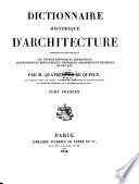 Dictionnaire historique d'architecture