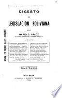 Digesto de legislación boliviana