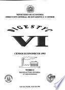 DIGESTYC VI, Censos económicos 1993: Manufactura diversa (5 y más ocupados)