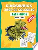 Dinosaurios Libro de Colorear para Niños de 4 a 8 Años