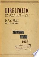 Directorio de la ciudad de S[a]n F[rancis]co de Quito