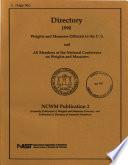 Directory ... Weights and Measures Officials in the U.S. and All Members of the National Conference on Weights and Measures