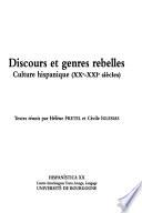Discours et genres rebelles