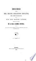 Discurso acerca del drama religioso español antes y después de Lope de Vega