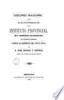 Discurso inaugural ...