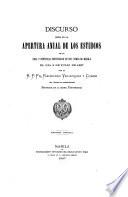 Discurso leído en la apertura anual de los estudios de la Real y Pontificia Universidad de Sto. Tomás de Manila el día 2 de julio de 1887