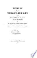 Discurso leido en la Universidad Literaria de Salamanca en la solemne apertura del curso de 1878 á 1879 por Gabriel Aparicio Sanchez...