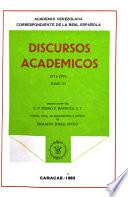 Discursos académicos: 1971-1978