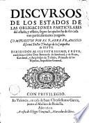 Discursos de los estados de las obligaciones particulares del Estado ...