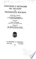 Discursos y mensajes de estado del Presidente Wilson
