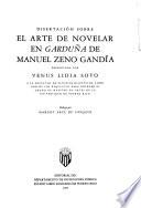 Disertación sobre el arte de novelar en Garduña de Manuel Zeno Gandía