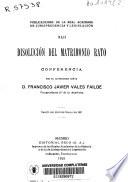 Disolución del matrimonio rato