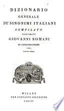 Dizionario generale de' sinonimi italiani