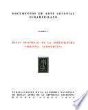 Documentos de arte colonial sudamericano