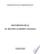 Documentos de la III Reunión Académica Nacional