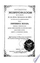Documentos historicos que se publican el dia 15 de setiembre de 1874