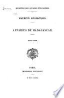 Documents diplomatiques. Affaires de Madagascar. [18 jan.-11 fév. 1896].