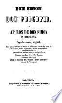 Don Simón y Don Procopio, ó Apuros de Don Simon en Barcelona