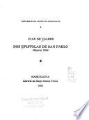 Dos epistolas de San Pablo