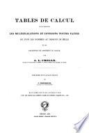 Dr. A.L. Crelle's Rechentafeln