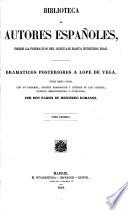 Dramaticos Posteriores a Lope de Vega