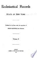 Ecclesiastical Records, State of New York