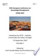 ECKM 2023 24th European Conference on Knowledge Managemen Vol 1