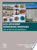 Eco-efficient Rendering Mortars