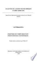 Ecritures du corps masculin