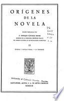 Edición nacional de las obras completas de Menéndez Pelayo: Orígenes de la novela