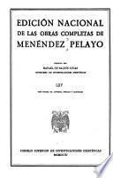 Edición nacional de las obras completas de Menéndez Pelayo: Varia