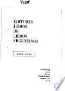 Editores judíos de libros argentinos, 1920-1940