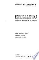Educación y empleo en el gran Buenos Aires, 1980-1991