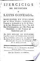 Ejercicios de devocion a S. Luis Gonzaga