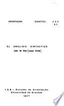El analisis sintactico