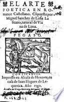 El arte poetica en romance Castellano