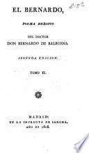El Bernardo, poema heroyco del doctor don Bernardo de Balbuena. Tomo 1. [-3.]