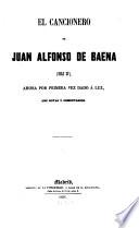 El cancionero de Juan Alfonso de Baena (siglo xv)