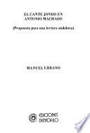 El cante jondo en Antonio Machado